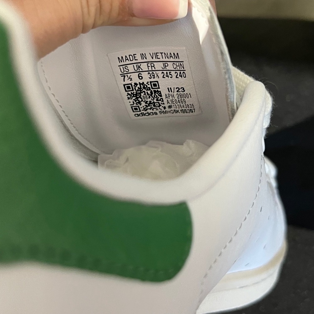 Adidas Stan Smith Originals Sneakers White Green Classic Low Top Women's 7.5 - Picture 9 of 9
